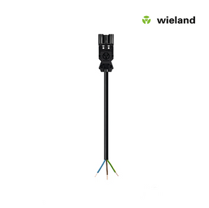 Wieland GST18I3 Aansluitsnoer male 0,75 MM² 0,5 meter zwart